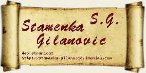 Stamenka Gilanović vizit kartica